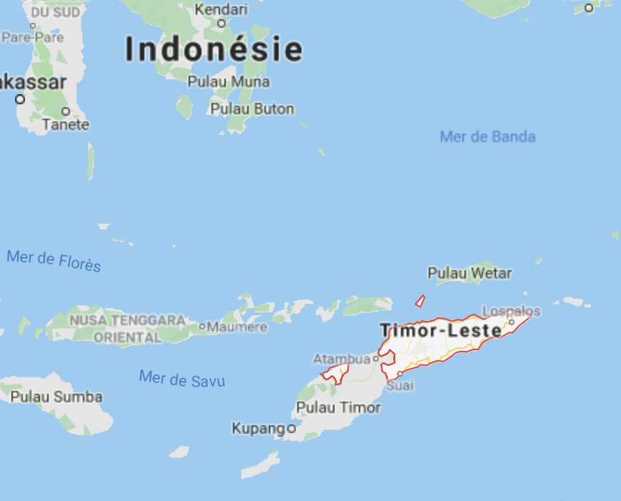 timor leste map